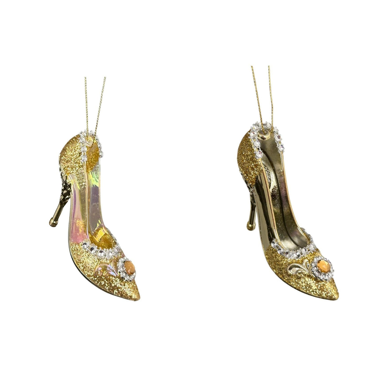 plastic high heels orn x 2.