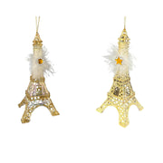 plastic  eiffel tower orn x 2.