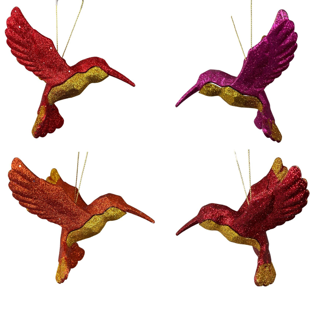 plastic hummingbird orn. x4.