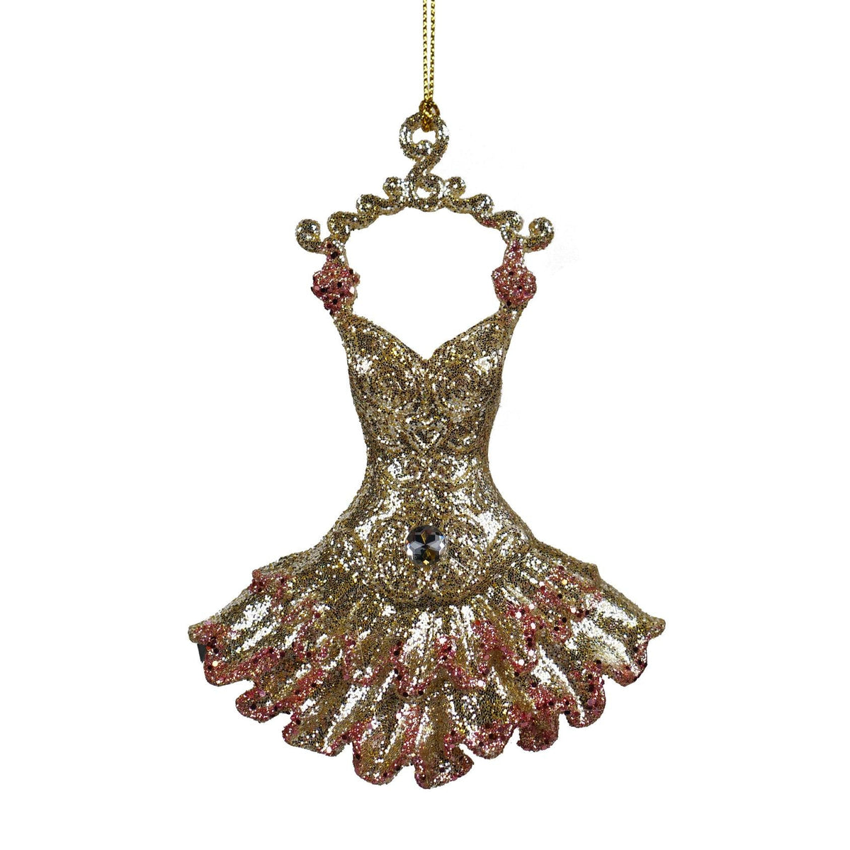 acrylic rosegold dress orn 2/a