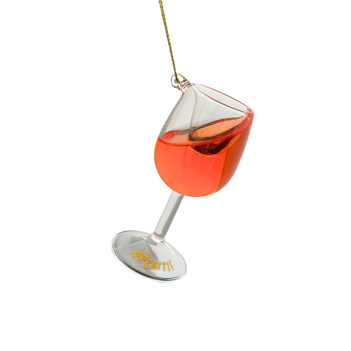 4.0"glass aperol wine glass orn 1/a